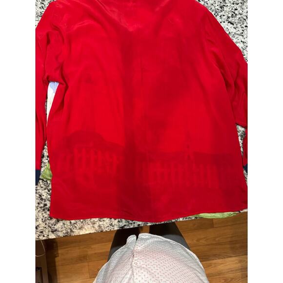 The Quacker Factory Shirt Nautical Sequins Size 2X 100% Silk Vintage NWT - Picture 10 of 12